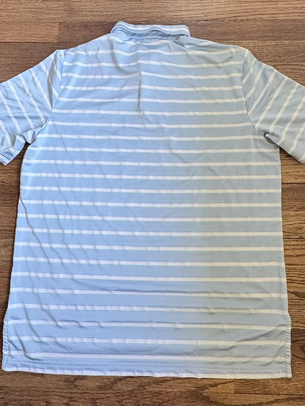 Ralph Lauren Light Blue & White Striped Polo Golf Shirt